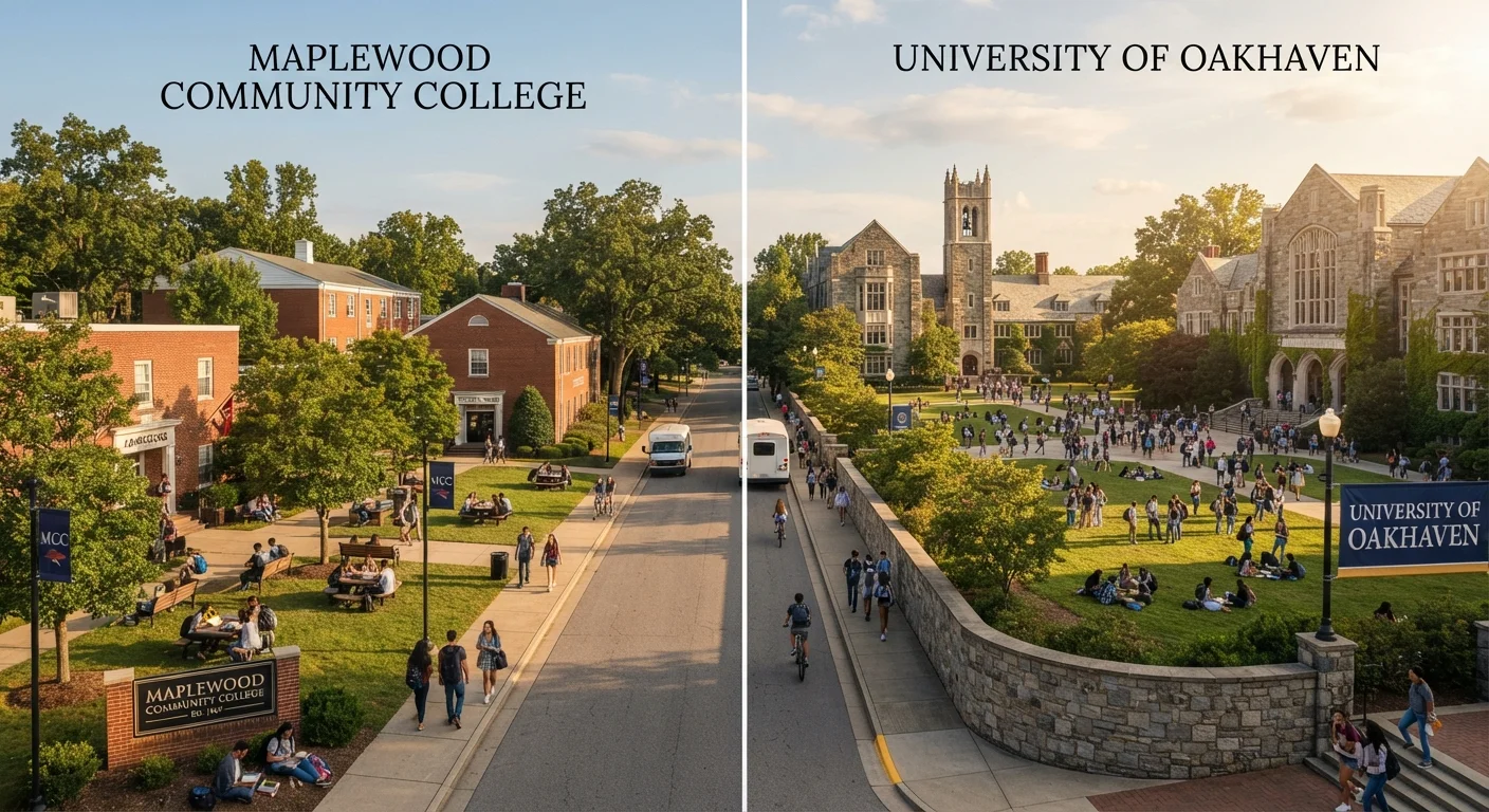 Community College vs. Four-Year University: What the First Two Years Really Look Like